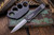 Hawk Knives Deadlock Model C Tumbled Titanium/Carbon Fiber Inlay 3.5" DLC Dagger Tumbled 