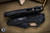 Microtech/Borka Blades Stitch Automatic Folding Knife Textured Aluminum 3.75" M390 Spear Point Black Serrated 169-2T