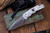 Protech TR-4 Brick Barbwire Polished Silver Handle Skull Inlay 4" Smoky Grey DLC TR-4.62SG (Preowned)