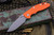 Rick Hinderer Knives XM-18 3.5" Non Flipper Knife Orange G10, Slicer Battle Blue