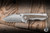 Burchtree Bladeworks Euclid Folding Knife Titanium/Green Canvas Micarta Inlay 3" M390 Drop Point Satin