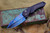 Heretic Knives Custom "Pariah" Auto Aluminum DLC Carbon Fiber Inlay 4" Baker Forge Auroramai Damascus
