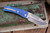 Medford Slim Midi Folding Knife Blue Titanium 3.25" Tanto Tumbled (Preowned)