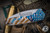 Medford Praetorian Slim Folding Knife "Blue-Line American Flag" Titanium 3.3" Drop Point Tumbled