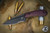 Bastinelli Knives Sin Fixed Blade Knife Purple G10 3.5" Dark Stonewash Serrated