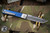 Medford Gentleman Jack (GJ-2) Slip Joint Knife Blue/Silver Titanium 3.1" Tanto Tumbled