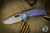 Curtiss Knives F3 Medium Slicer Flipper Purple Diamond Titanium Blue Accents 3.25" S45VN