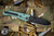 Medford 187 DP Folding Knife "Old School" Green Tumbled Titanium 3.75" PVD Black