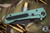 Medford 187 DP Folding Knife "Old School" Green Tumbled Titanium 3.75" PVD Black