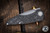 Sharknivco Knives Custom Mini Goblin Folding Knife Black Lava Camo Carbon 3.1" Bead Blasted Wharncliffe 