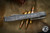  Hawk Knives Deadlock Model C Titanium/Gold Fat Carbon Inlay 3.5" Blasted Dagger Magnacut
