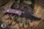 Rick Hinderer Ranch Bowie Fixed Blade Knife Burgundy Micarta 5.25" 3V Battle Black DLC Bowie