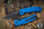 ProTech Whiskers MAGIC 2 Scale Release Automatic Folding Knife Blue 3.75" Drop Point DLC Black M2603 
