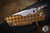 A2D Attn2Detail Mercantile Mark 1 Medium Titanium Gold Basketweave 3" Drop Point Satin