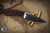 Bastinelli Knives Sin Nude Red Tsuka Rayskin Menuki 3.25" Two Tone DLC