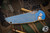 ProTech Custom TR-3 002 Blue/Gold Fish Scale Titanium Automatic Knife 3.5" Damasteel (Preowned)