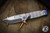 Medford USMC FF Fighter Flipper Knife Tumbled Titanium, Violet HW/Clip 4.25" Drop Point Tumbled