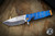 Medford USMC FF Fighter Flipper Knife Blue/Bronze Titanium 4.25" Drop Point Tumbled