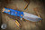 Medford USMC FF Fighter Flipper Knife Blue/Bronze Titanium 4.25" Drop Point Tumbled