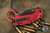 Reate EXO-K Karambit Button Lock Knife Red Aluminum 3" PVD (Trainer Included)