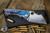 Sergey Rogovets Custom "Rhino" Cracked Blue Titanium 45 Inlay 3.5" S45VN Satin W/Lanyard