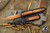 Microtech Makora OTF Automatic Knife Weathered Orange Bubble Inlay 3.25" Dagger -Blade Show West Special  206-1BIWORS