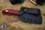 JRW Knives Traitor "Blood Sweat Tears" Red G10 Fixed Blade 2.75" MagnaCut Wharncliffe Stonewash