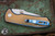 ProTech SBR Custom Automatic Folding Knife Blue/Bronze Knurled Titanium 2.5" Stonewash   2023.006