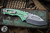 Medford Praetorian Genesis T Folding Knife Green "Peaks Valleys" Sculpted Titanium 3.3" Vulcan Drop Point
