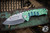 Medford Praetorian Genesis T Folding Knife Green "Peaks Valleys" Sculpted Titanium 3.3" Vulcan Drop Point