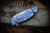 Rick Hinderer Knives XM-18 3.5" Spearpoint Knife Red G10, Stonewash Blue 