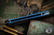 Medford Slim Midi Folding Knife Blue Deep Cut "Fleur-de-Lis" Titanium 3.25" Tanto Tumbled