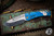 Medford Slim Midi Folding Knife Blue Deep Cut "Fleur-de-Lis" Titanium 3.25" Tanto Tumbled