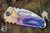 Medford Praetorian Genesis T Folding Knife Yellow to Purple Fade Titanium 3.3" Drop Point Tumbled