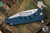 Medford Praetorian Swift FL Flipper Knife Blue Aluminum/Tumbled Titanium 3.4" Drop Point Tumbled