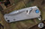 Medford Proxima Folding Flipper Knife Tumbled Titanium 3.9" Drop Point Tumbled