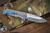 Medford Proxima Folding Flipper Knife Tumbled Blue "2nd Amendment" Titanium 3.9" Drop Point Tumbled