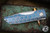 Vero Engineering Impulse Mini Folding Knife Blue E-HEX/Stonewash Titanium 3.4" Tanto Belt Satin -EKnives EKclusive