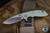 Rick Hinderer Knives XM-18 3.5" Slicer Folding Knife Translucent Green G10, Stonewash Blue