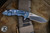 Rick Hinderer Knives XM-18 3.5" Slicer Folding Knife Translucent Green G10, Stonewash Blue