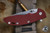 Rick Hinderer Knives XM-18 3.5" Slicer Folding Knife Red G10, Battle Blue
