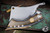 Sergey Rogovets Custom Folding Cleaver 44 Mag Flamed Titanium Friction Folder Button Lock 4" Satin