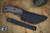 Bastinelli Knives "Chopper" Fixed Blade Black Micarta 3.5" M390 Stonewash Serrated