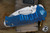 Medford Praetorian Genesis T Folding Knife Blue Titanium 3.3" Tanto Tumbled
