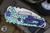 Medford Praetorian Genesis T Folding Knife "HULK" Green/Violet Sculpted Titanium 3.3" Drop Point Tumbled