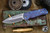 Medford Proxima Flipper Folding Knife Violet Stained Glass Sculpted Titanium 3.9" Drop Point Tumbled