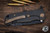 Medford Proxima Folding Flipper Knife Black Titanium, Bronze Pinstripe 3.9" PVD Black Drop Point