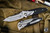 Microtech Socom Bravo Mini Manual Folding Knife Titanium/Carbon Fiber 3.4" Tanto Blasted Part Serrated 261M-8CFTI