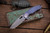 Curtiss Knives F3 Large Spanto Flipper Green Titanium Purple Accents 4" Magnacut Two Tone Stonewash