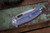 Curtiss Knives F3 Large Spanto Flipper Green Titanium Purple Accents 4" Magnacut Two Tone Stonewash